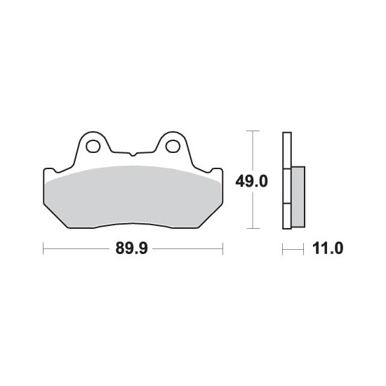 SBS brake pads KH69 / 3 STREET EXCEL SINTER gold color