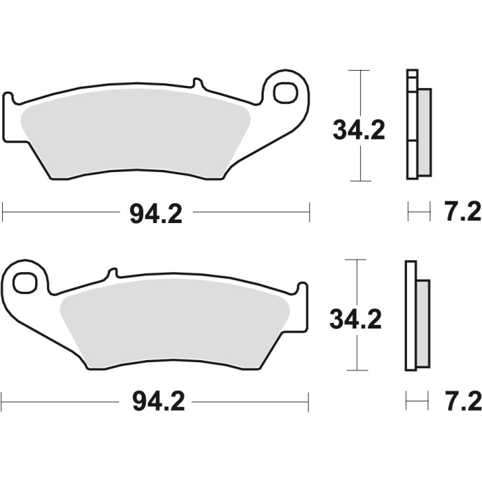TRW LUCAS stabdžių kaladėlės KH185 KH389 SINTER SINTER STREET HONDA XL 125 03-08, XR 400 96-03, XLV 650 TRANSALP 97-13, XRV 750