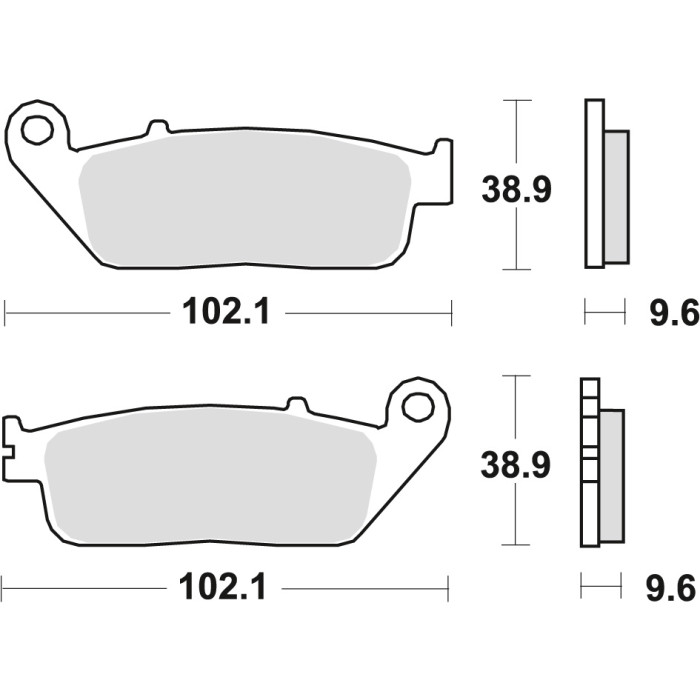 TRW LUCAS brake pads KH196 SINTER STREET CBF 500 '13-, CBF 650 '14-, VT 750 97-14, CBF 1000 06-16, XLV 600 TRANSALP 94-9