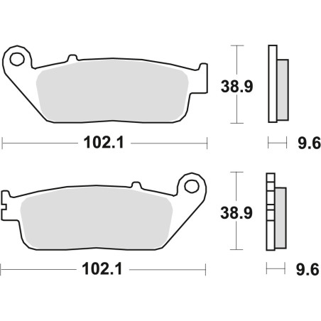 TRW LUCAS brake pads KH196 SINTER STREET CBF 500 '13-, CBF 650 '14-, VT 750 97-14, CBF 1000 06-16, XLV 600 TRANSALP 94-9