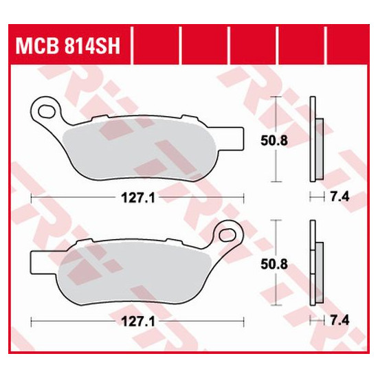 TRW LUCAS brake pads KH458 SINTER STREET HARLEY-DAVIDSON 1584 / 1690 / 1750 / 1800 08-, rear