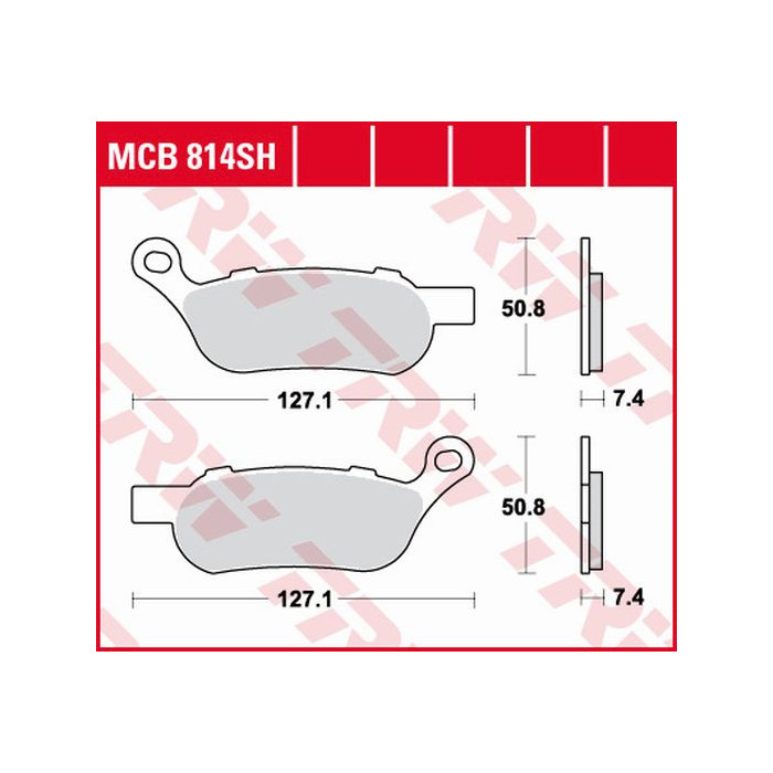 TRW LUCAS brake pads KH458 SINTER STREET HARLEY-DAVIDSON 1584 / 1690 / 1750 / 1800 08-, rear