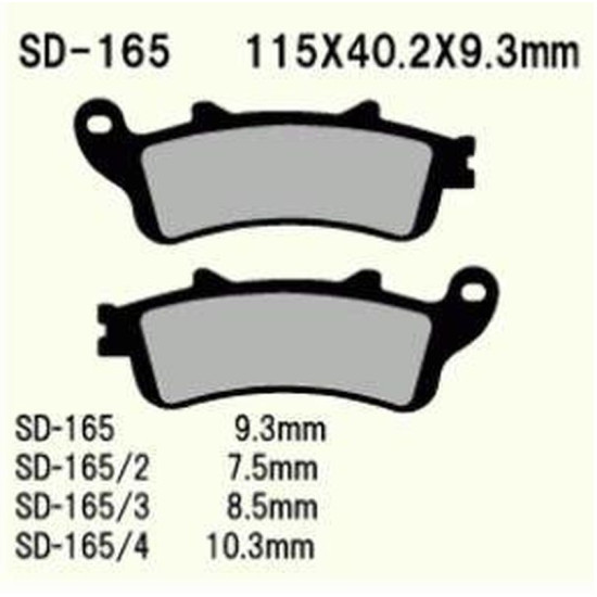 VESRAH brake pads KH261 / KH281 Metalic sinter (gold color) (7.5mm) (MADE IN JAPAN)