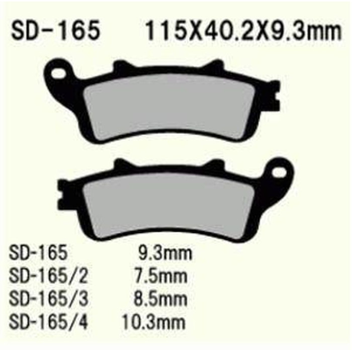 VESRAH brake pads KH261 / KH281 Metalic sinter (gold color) (7.5mm) (MADE IN JAPAN)