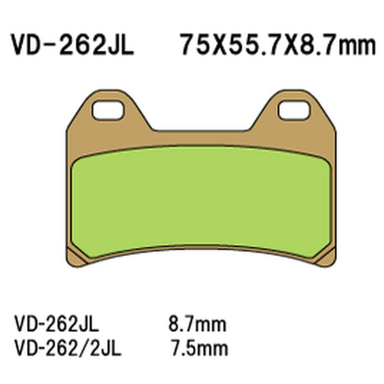 VESRAH brake pads KH244 Metalic sinter (gold color) (MADE IN JAPAN)