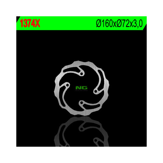 NG brake disc front KTM SX 50 '08-'13, rear SX 50 '14-'21 (160X73X3) (4X6,5mm) WAVE