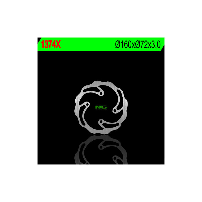 NG brake disc front KTM SX 50 '08-'13, rear SX 50 '14-'21 (160X73X3) (4X6,5mm) WAVE