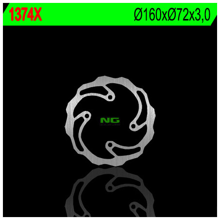 NG brake disc front KTM SX 50 '08-'13, rear SX 50 '14-'21 (160X73X3) (4X6,5mm) WAVE