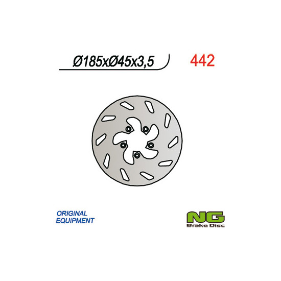 NG brake disc rear BETA 50 (185x45x3.5)