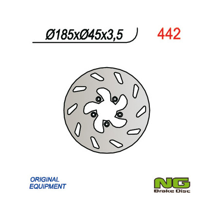 NG brake disc rear BETA 50 (185x45x3.5)