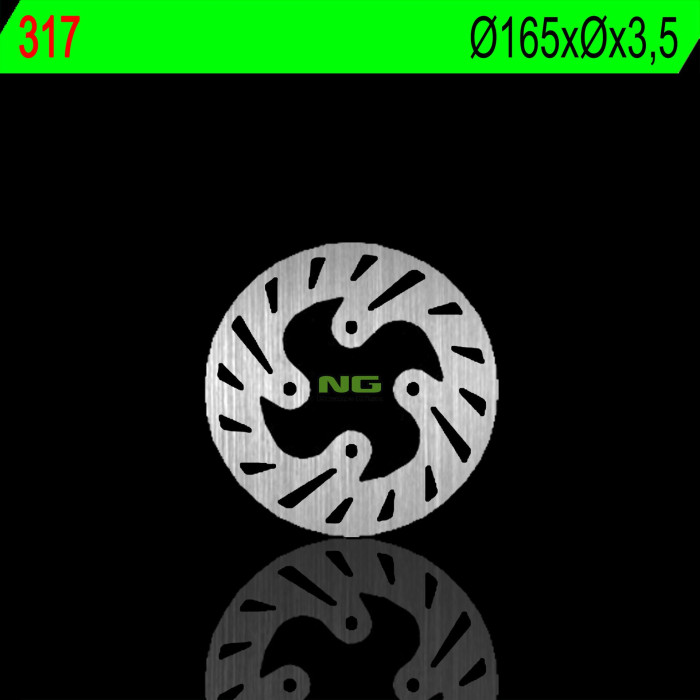 NG brake disc rear BETA REV3 125 / 200 / 250 99-02 (165X3,5mm) (4X10,5mm)