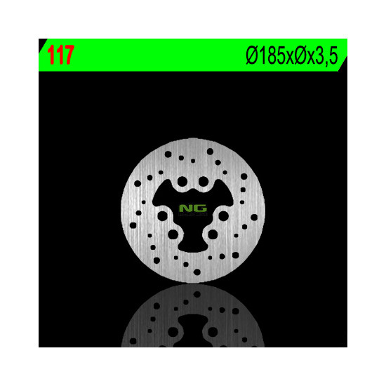 NG brake disc rear SUZUKI RMX 50 '97-'02 (185X3,5) (6X15,5mm)