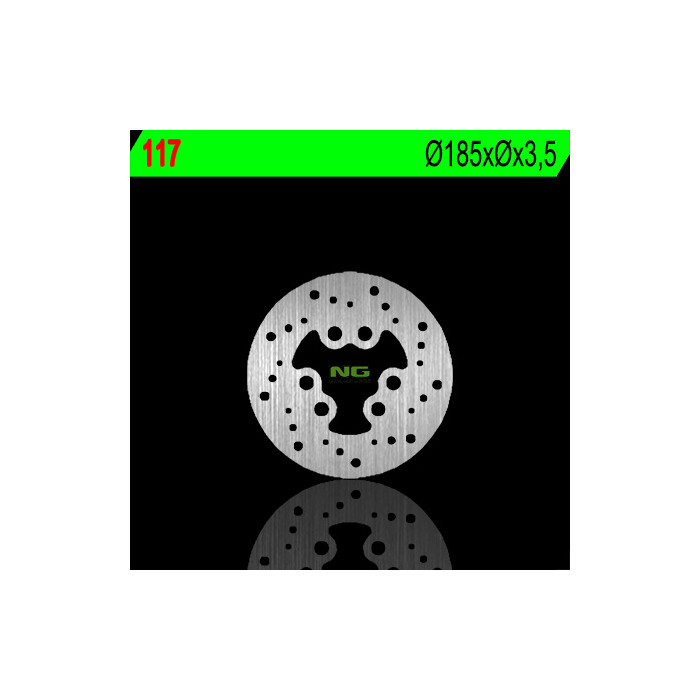 NG brake disc rear SUZUKI RMX 50 '97-'02 (185X3,5) (6X15,5mm)