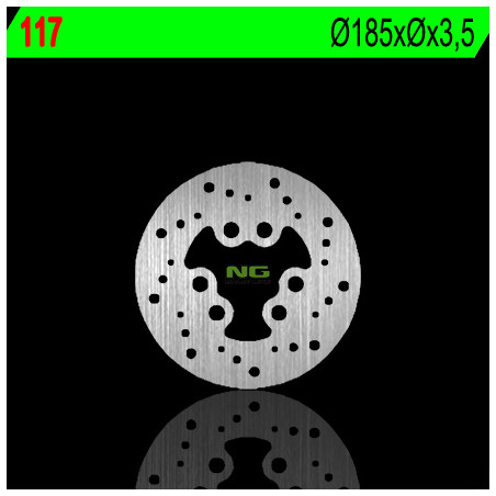 NG brake disc rear SUZUKI RMX 50 '97-'02 (185X3,5) (6X15,5mm)