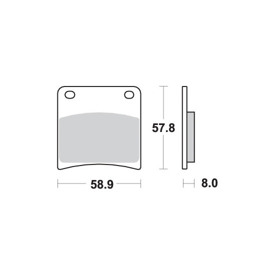 SBS brake pads KH146 STREET EXCEL SINTER gold color