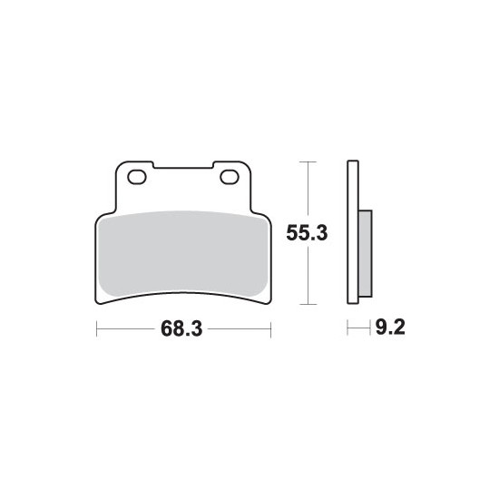 SBS brake pads KH432 STREET EXCEL SINTER gold color
