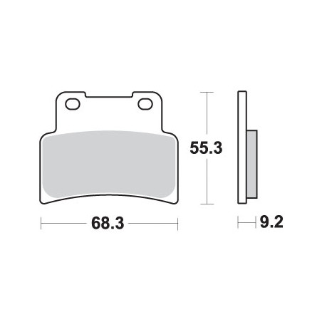 SBS brake pads KH432 STREET EXCEL SINTER gold color