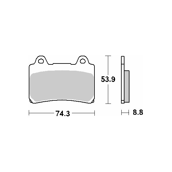 SBS brake pads KH123 STREET EXCEL SINTER gold color
