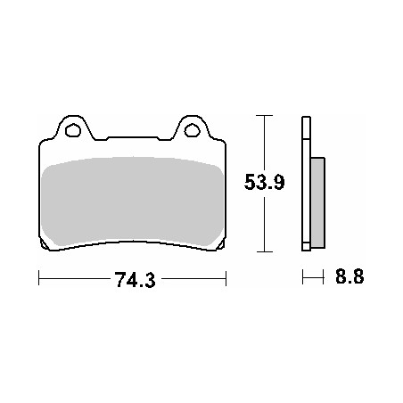 SBS brake pads KH123 STREET EXCEL SINTER gold color