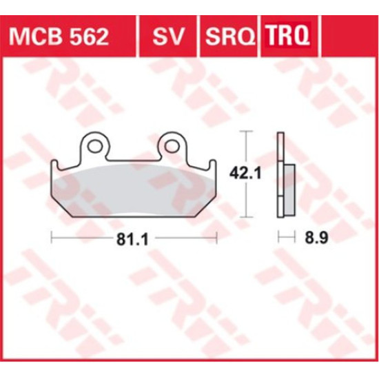 TRW LUCAS brake pads KH121 SINTER RACING HONDA CMX 450 86-89, CBR 600 87-94, XRV 750 AFRICA TWIN 90-92, front (replacement)