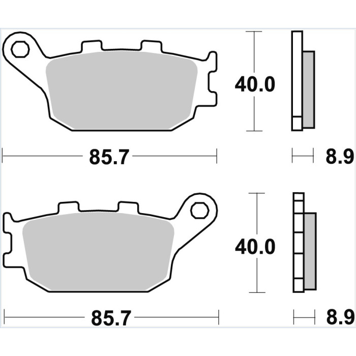 TRW LUCAS brake pads KH174 SINTER STREET HONDA CBF 500 04-08, CB 600 HORNET 98-15, CBF 600 04-13, CBR / RR 600 91-07, NC