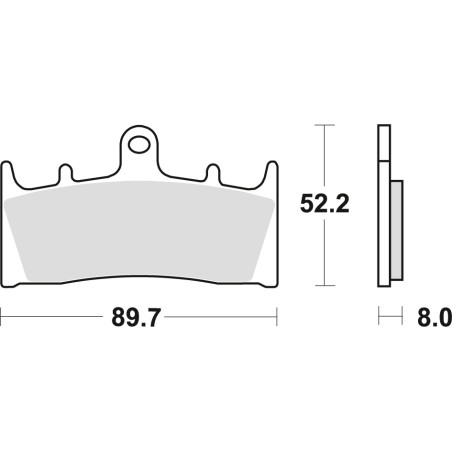 TRW LUCAS stabdžių kaladėlės KH188 ORGANIC KAWASAKI ZX9R 96-01, ZRX 1100 / 1200 96-06, VN 1500 02-03, VN 1600 04-08, SUZUKI GSF 