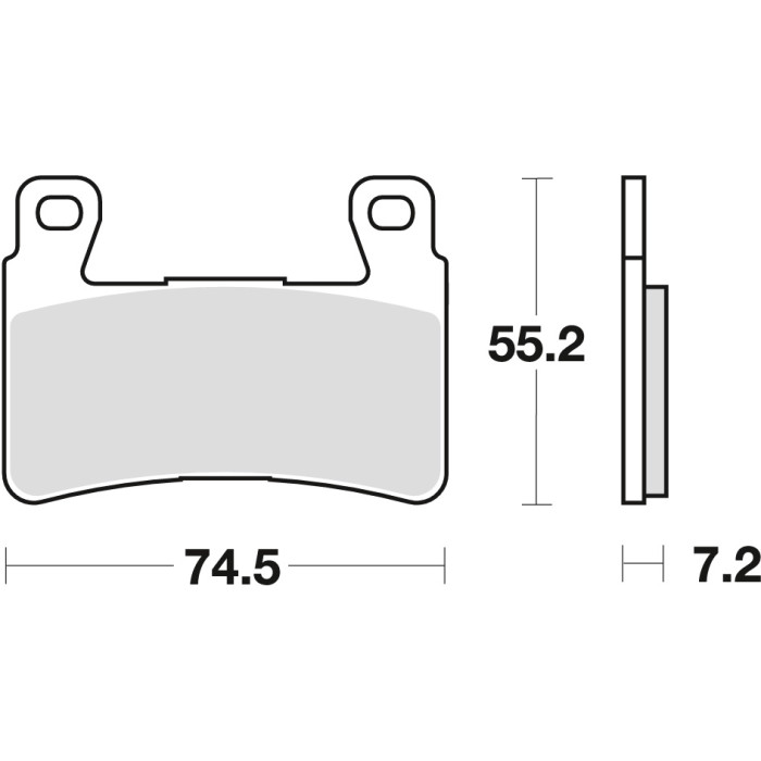 TRW LUCAS stabdžių kaladėlės KH265 KH296 SINTER STREET HONDA CB 1300 F 03-04, HYOSUNG GT 650 09-17, priekis