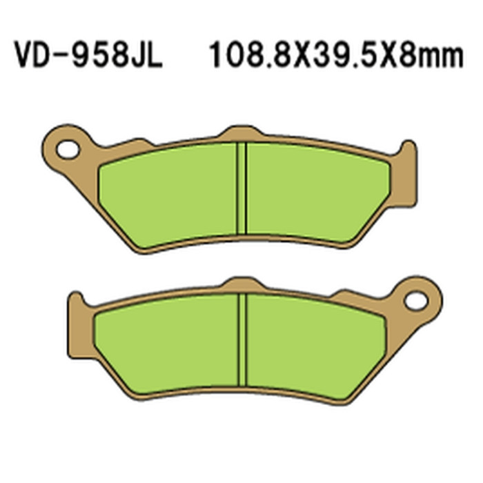 VESRAH stabdžių kaladėlės KH209 / KH209 / 2 Metalic sinter (auksinės spalvos) (MADE IN JAPAN)