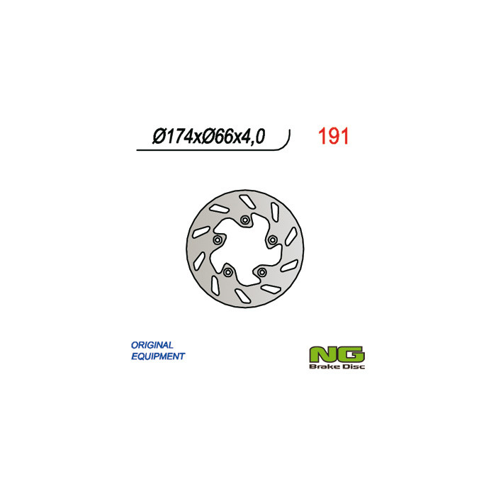 NG brake disc rear scooter GILERA, ITALJET (174x66x4)