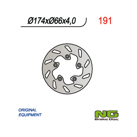 NG brake disc rear scooter GILERA, ITALJET (174x66x4)