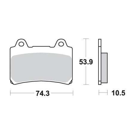 SBS brake pads KH123 STREET EXCEL / RACING SINTER gold color