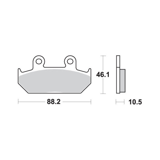 SBS brake pads KH124 / 2 STREET EXCEL SINTER gold color