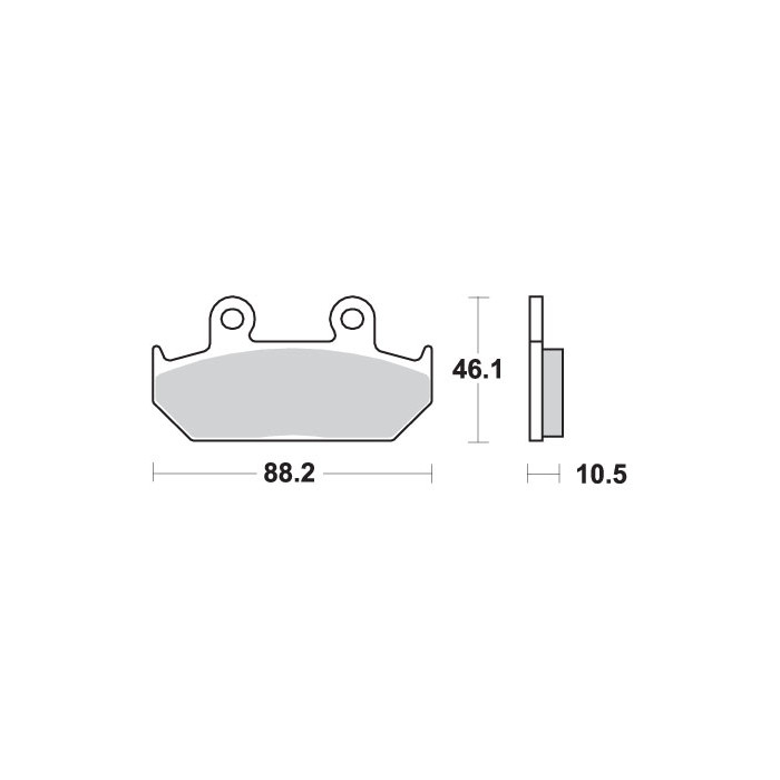 SBS brake pads KH124 / 2 STREET EXCEL SINTER gold color