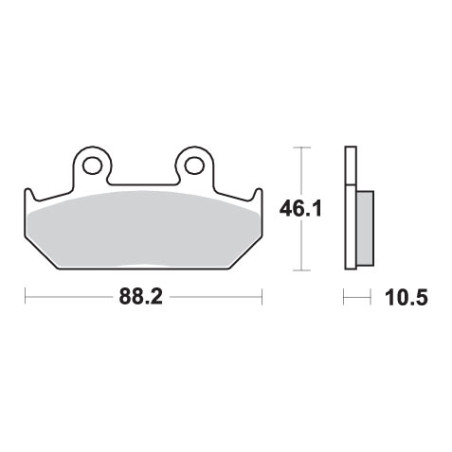 SBS brake pads KH124 / 2 STREET EXCEL SINTER gold color