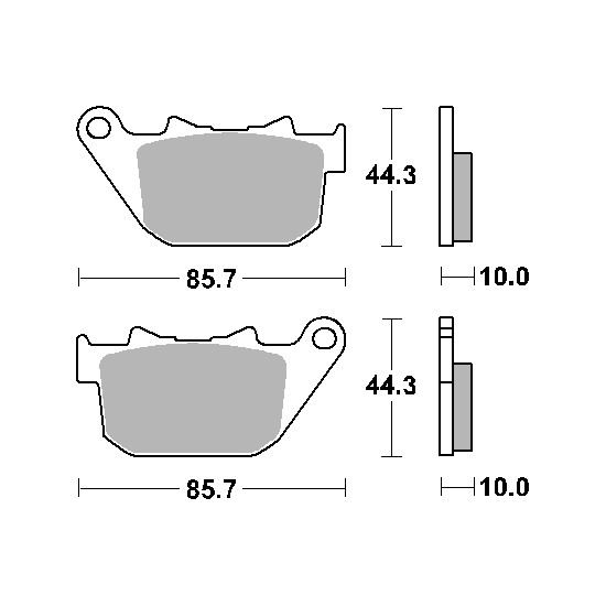SBS brake pads KH387 STREET EXCEL / RACING SINTER gold color fits: HARLEY DAVIDSON ROADSTER / SPORTSTER 883 / 120