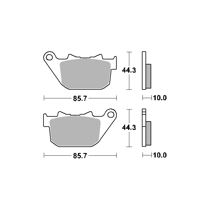 SBS brake pads KH387 STREET EXCEL / RACING SINTER gold color fits: HARLEY DAVIDSON ROADSTER / SPORTSTER 883 / 120