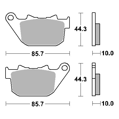 SBS brake pads KH387 STREET EXCEL / RACING SINTER gold color fits: HARLEY DAVIDSON ROADSTER / SPORTSTER 883 / 120