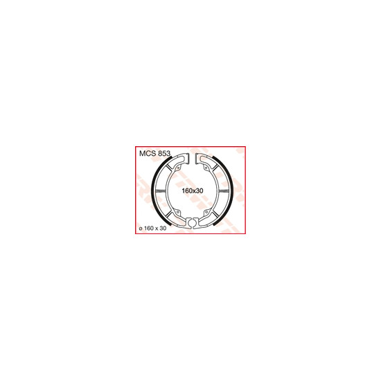TRW LUCAS drum brake pads (160X30mm) (K705) KAWASAKI EL / GPZ / ER / Z / ZL