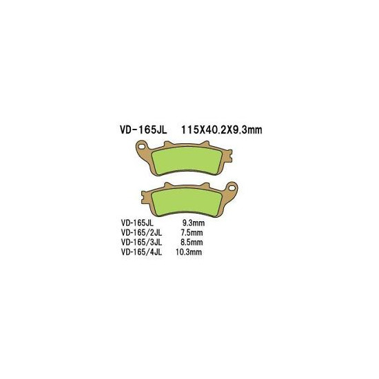 VESRAH brake pads KH261 / KH281 Metalic sinter (gold color) (MADE IN JAPAN)