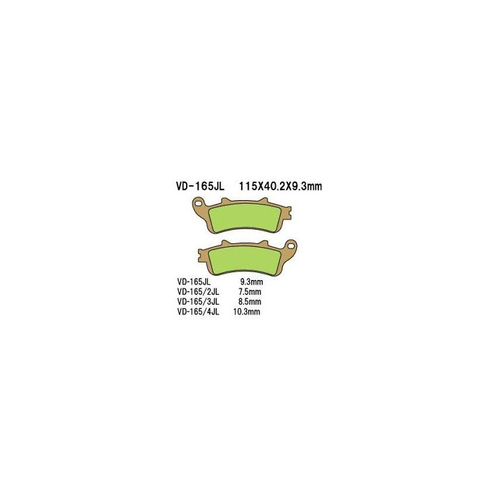 VESRAH brake pads KH261 / KH281 Metalic sinter (gold color) (MADE IN JAPAN)