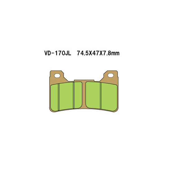 VESRAH brake pads KH390 Metalic sinter (gold color) HONDA CBR 600 / 900 RR front (MADE IN JAPAN)