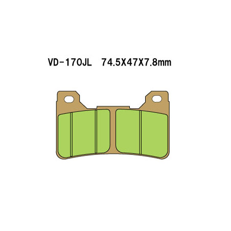 VESRAH brake pads KH390 Metalic sinter (gold color) HONDA CBR 600 / 900 RR front (MADE IN JAPAN)