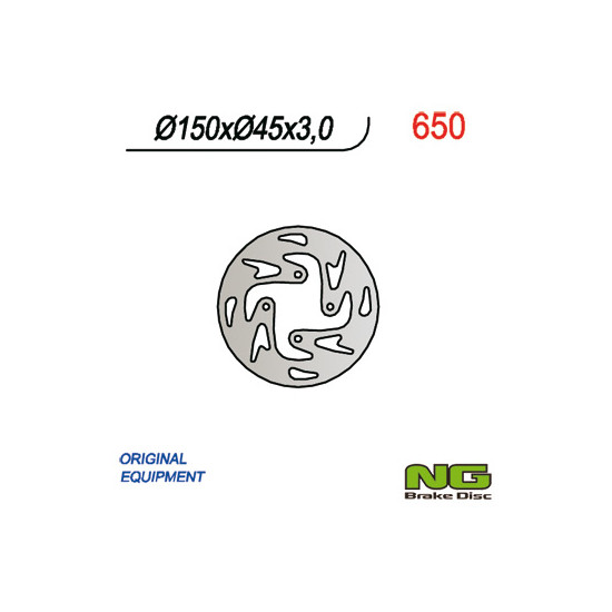 NG brake disc rear GAS GAS TXT (150X45X3)