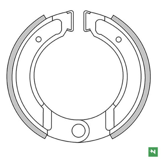 NEWFREN drum brake pad end HONDA CR 480R '82, KTM GS 125 / 175 '72-'82, MC 250 '74-'83, MX 250 '74-'81 (130X30mm)