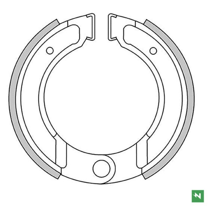 NEWFREN drum brake pad end HONDA CR 480R '82, KTM GS 125 / 175 '72-'82, MC 250 '74-'83, MX 250 '74-'81 (130X30mm)