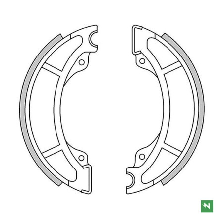 NEWFREN drum brake pads rear HUSQVARNA WRE 125 '89-'94, rear / front KTM GS 125 / 250 / 600 '83-'85, MX 125 / 25