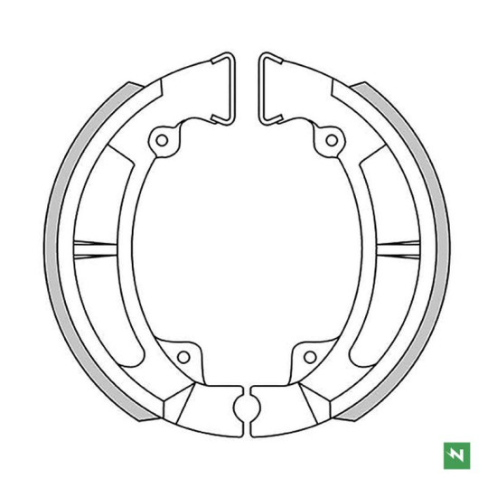 NEWFREN drum brake pads rear KAWASAKI KLR 250 '84-'05, KL 250 '80-'84, front KDX 200 '83-'85 (120X35mm)