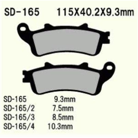 VESRAH stabdžių kaladėlės KH261 / KH281 Metalic sinter (auksinės spalvos) (8,5mm) (MADE IN JAPAN)