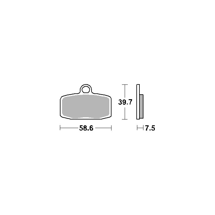 SBS brake pads KH612 OFF-ROAD RACING SINTER gold color fits: KTM FREERIDE, GAS GAS TXT125 / 250 / 280 / 300, HUSQ