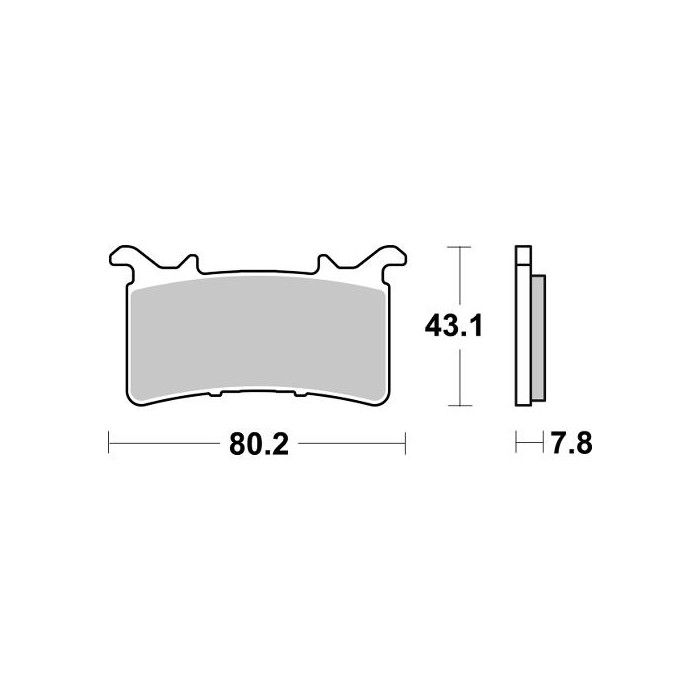 SBS brake pads KH757 STREET EXCEL SINTER BMW M 1000 RR '21-'22, HONDA CBR 1000 RR '20-'22 front gold color